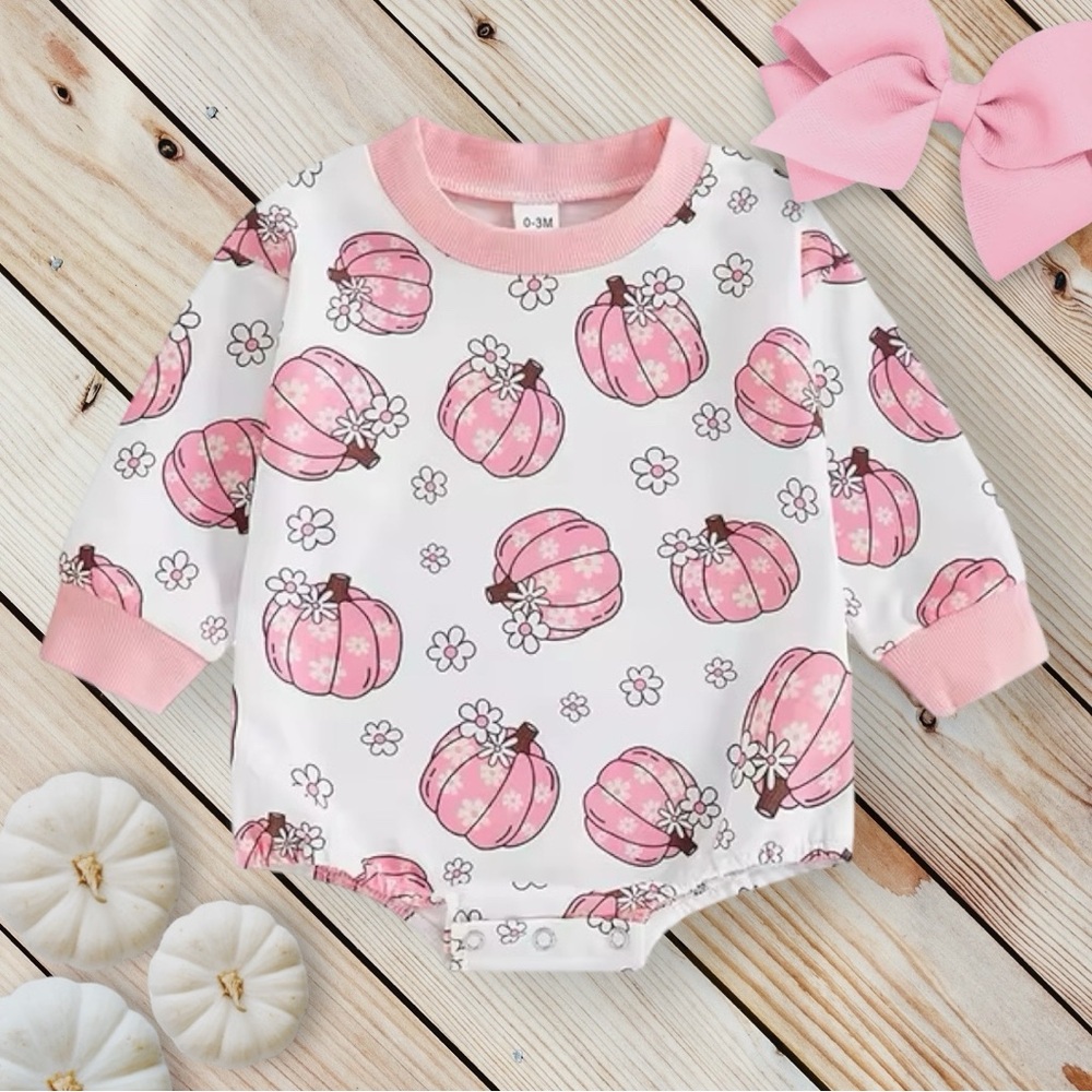 Baby Fall Pumpkin Romper